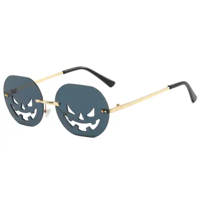 Funny Pentagram Star Sunglasses with Pumpkin Design for Women - 8