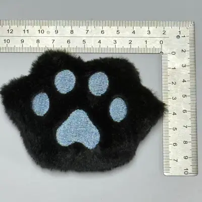 Cat Paw Colorful Plush Doll Cartoon DIY Stuffed Toy Keychain Accessory Filling Material Decoration Shoe and Hat Trim