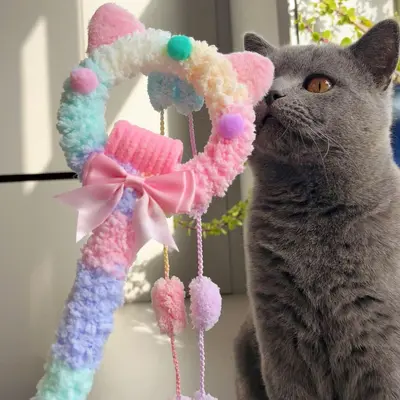 Christmas Fairy Magic Cat Teaser Wand with Bell - 5