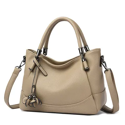 Women's Soft Leather Handbag, Large Capacity, Single Shoulder Strap - 9