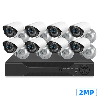 CCTV security kit, 8 or 16 channel AHD DVR system - 8