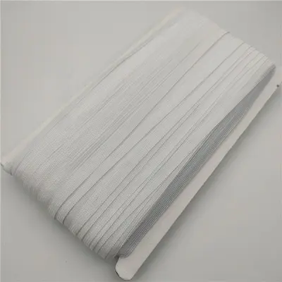 0,7 cm schwarz-weißes nicht elastisches Polyester-Webband mit Hakenkante - 5