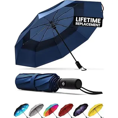 Automatic Three-Fold Windproof Travel Umbrella - 8