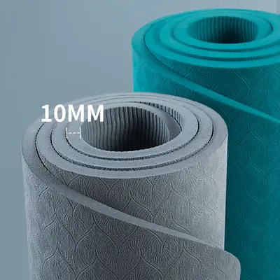 12mm Thick TPE Yoga Mat, Soundproof and Shock-Absorbing Fitness Exercise Mat - 4