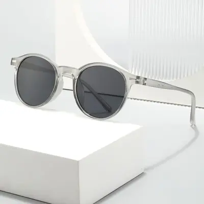 Small Round Frame Sunglasses, Unisex, UV Protection - 3