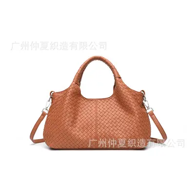 Vintage Woven Soft Leather Women's Crossbody Bag, Large Capacity - 7