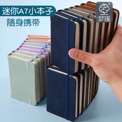 Mini A7 Pocket Notebook with Thick Leather Cover, Waterproof Portable Notebook - 3