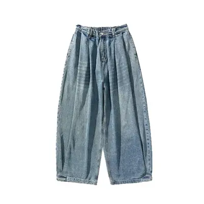 Herren-Jeans mit weitem Bein, Vintage-Workwear-Stil, Übergröße