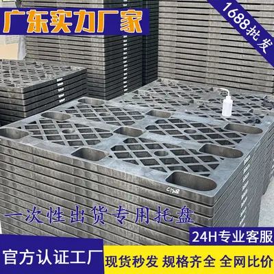 Black Plastic Pallet, Hardened Acrylic, Single-Use Shipping Pallet