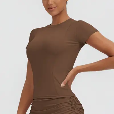 Women's Quick-Dry Thin Breathable Yoga Top T-Shirt, High Stretch - 4