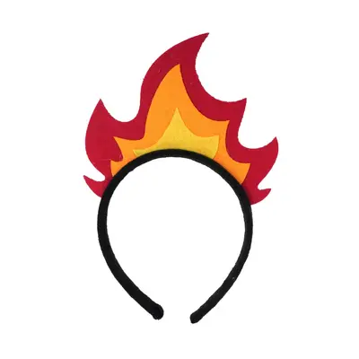 Rotes Flammen-Haarreif, Karneval Kostüm-Kopfschmuck