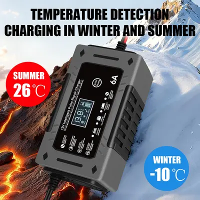 12V 6A Smart Pulse Repair Charger for Lead-Acid Batteries