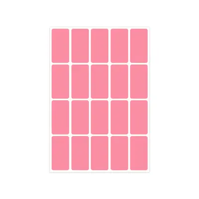 Large Rectangular Writable Labels, Self-Adhesive, Colored