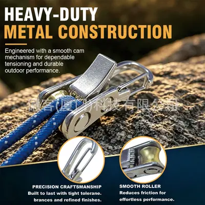 Metall-Zeltspanner mit reflektierender Schnur für Zelte und Planen