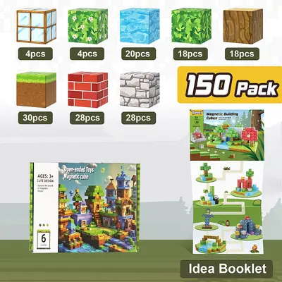 Manyetik blok yapı seti banliyö şehir serisi 3D eğitici yapboz - 10