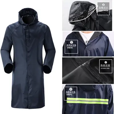 Oxford fabric single-piece raincoat thickened and extended full-body waterproof work protection sanitation long flood-resistant poncho printable