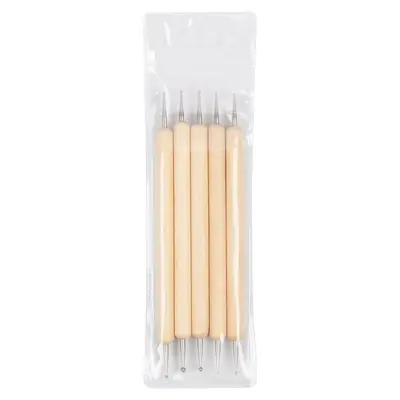 Wooden Dotting Pen Set, 5 Pieces Double-Ended, for Acrylic Nail Art - 8