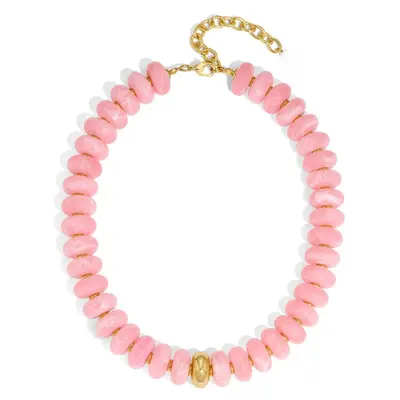 Women's Adjustable Necklace, Dopamine Colour Resin Acrylic Beads, Gold Accessories