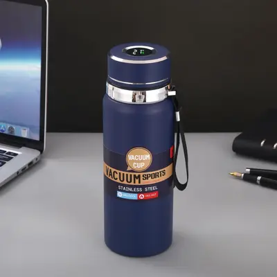 Thermobecher aus 316 Edelstahl mit Temperaturanzeige, große Kapazität - 12