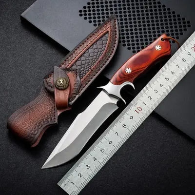 Lion King M390 One-Piece Steel Straight Blade Outdoor Survival Knife