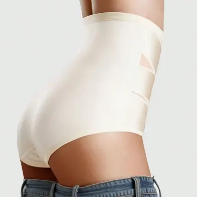 High-Waist Body Shaping Pants, Cross Bandage Tummy Control, Hip Lifting