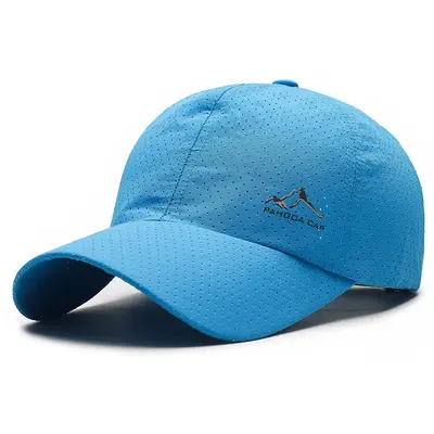 Sommer-Schnelltrocknende Baseballkappe mit Bergspitzen-Druck, perforierte Spitzkappe für Outdoor-Sport und Freizeit-Sonnenhut, Cross-Border-Livestream - 9