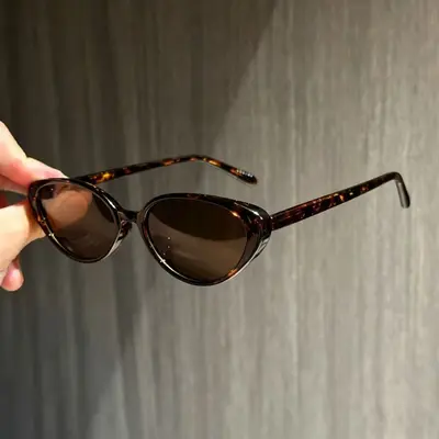 Retro cat-eye polarized sunglasses, UV protection, prescription-compatible - 4