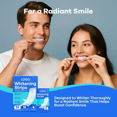 Coconut flavor teeth whitening strips, sensitive teeth safe