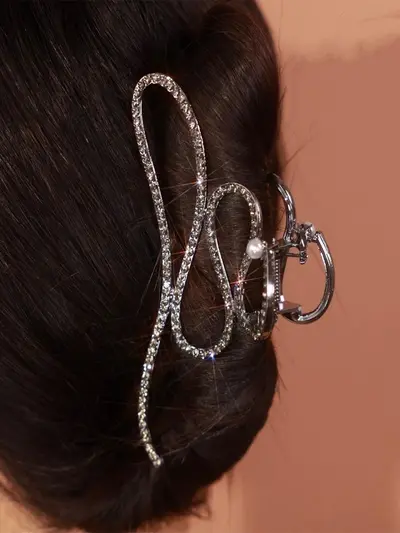 Hochwertige geometrische minimalistische Haarspange, große Haarspange für voluminöses Haar, Haarspange für den Hinterkopf im Internet-Star-Stil, Haarspange mit Haifischklemme - 7