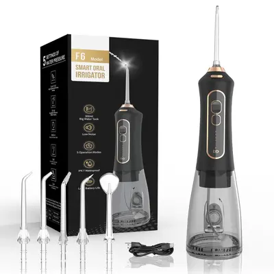 Portable oral irrigator set with electric toothbrush, F6, 8 accessories - 7