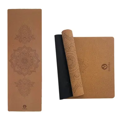 Cork Printed Natural Rubber Non-Slip Yoga Mat - 7