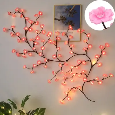 LED Fairy String Lights with Shapeable Rattan, Leaf, Butterfly and Flower Decor - 8