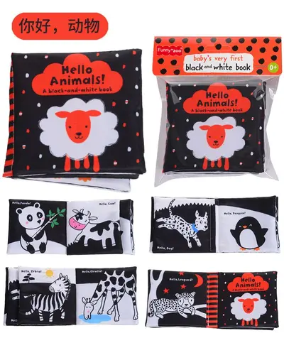 Baby Early Learning Cloth Book, Visual Stimulation for Newborns - 6