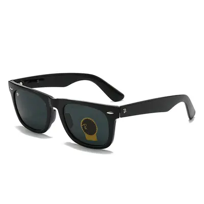 Glass Lens Square Frame Sunglasses Model 2140 - 6
