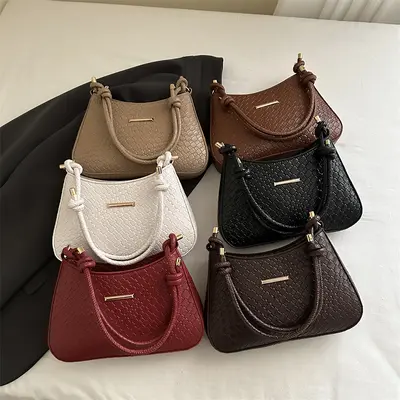 Women's Solid Colour Underarm Crossbody Bag, Spring Style - 1