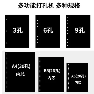 30-hole round punch binding machine 3018 manual binding machine, for A4 paper documents and tender documents.