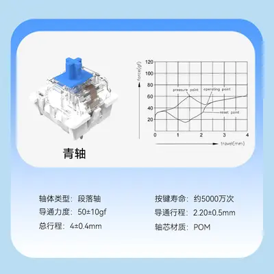 跨境现货批发青红茶轴十字轴体机械键盘可替换轴热插拔客制化开关 - 7