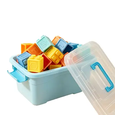 Soft Silicone Building Blocks, Ages 0-3, Chewable, Boilable - 6