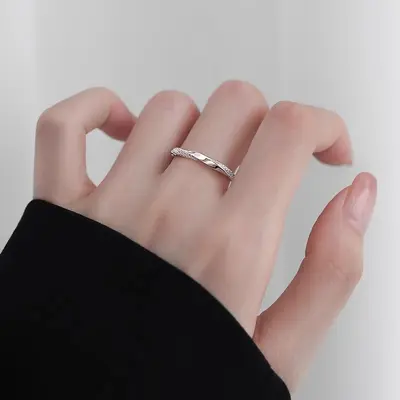 Möbius açık yüzük kadın, niş tasarım, lüks stil - 5