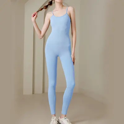 Halter backless sports bra, one-piece yoga set - 9