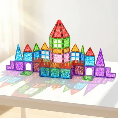 Farbige Fenster Eiskristall-Magnetbausteine Konstruktionsspielzeug für Kinder Lernspielzeug DIY Freie Montage Lose Großhandel Hersteller Eissplitter - 2