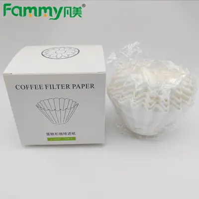 Flower-Shaped Wavy Coffee Filter Paper for American Coffee Makers, B01 - 13