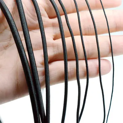 Siyah Lateks Elastik İp 1,0-15 MM, Trambolin Kauçuk İp, Boncuk İpi - 3