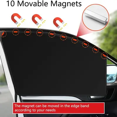Car Side Window Sunshade, Magnetic, Privacy and Heat Insulation, Strong Magnet