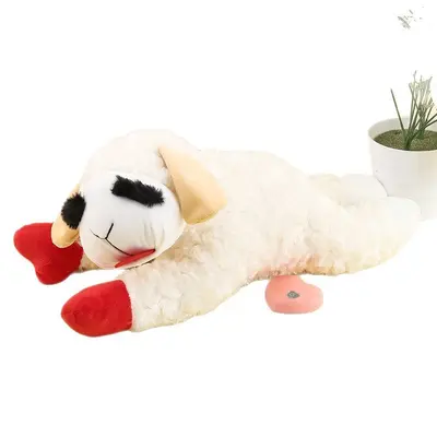 Süper Yumuşak Peluş Koyun ve Köpek Sesli Evcil Hayvan Oyuncağı