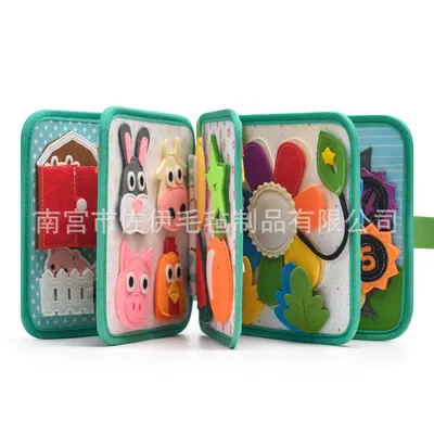 Bebek keçe meşgul kitap, Montessori çiftlik temalı sessiz kitap - 4