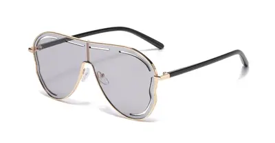 2025 Large Irregular-Shaped One-Piece Lens Sunglasses for Men - 12