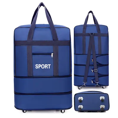 Foldable travel luggage with wheels, 158L capacity - 12