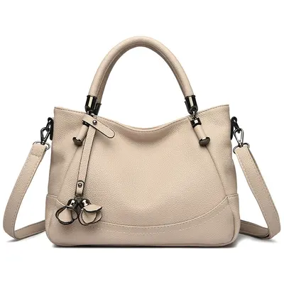 Women's Soft Leather Handbag, Large Capacity, Single Shoulder Strap - 10