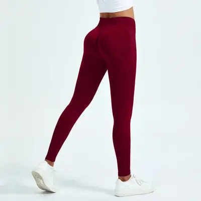 36 Renk Üç Kademeli Düşük Bel Dikişsiz Yoga Pantolonu, Kalça Kaldırıcı - 10